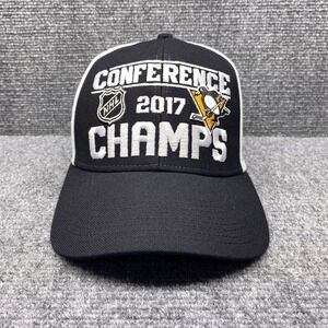 Pittsburgh Penguins Hat Cap Snap Back NHL Hockey Men Reebok Black 2017 Champs A4